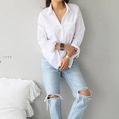 Cotton Blouse White Shirt