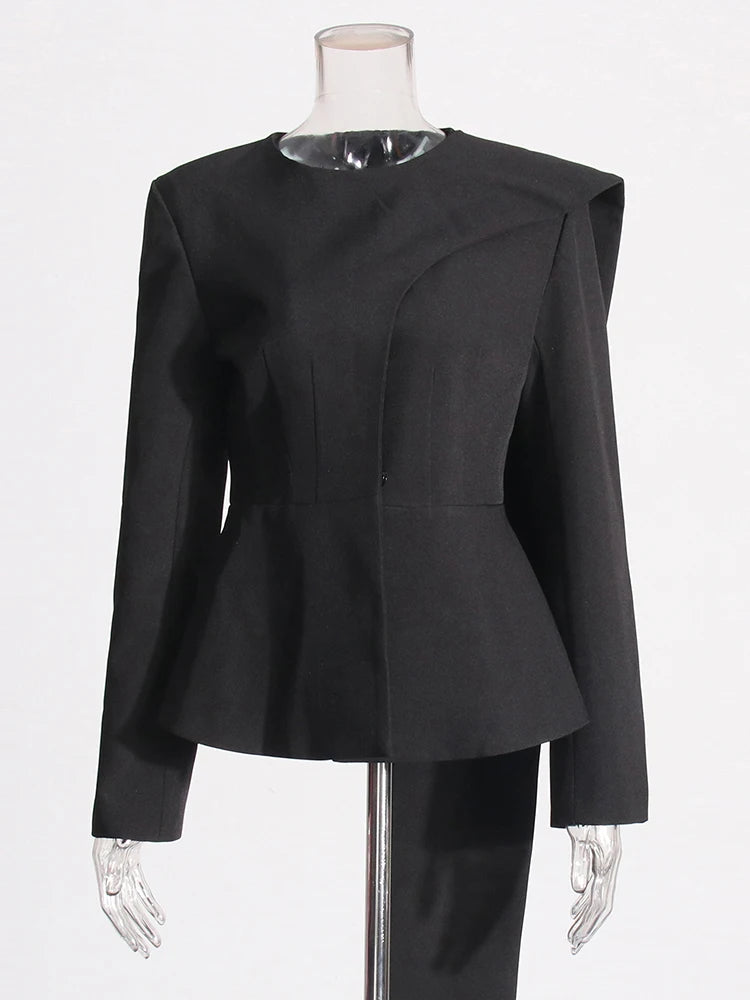 TWOTWINSTYLE Asymmetrical Slimming Blazers For Women