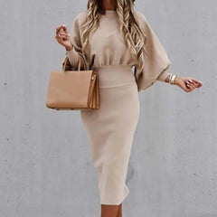 Elegant Lantern Sleeve High Waist Women Bodycorn Dress